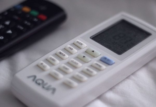 two air conditioner remotes