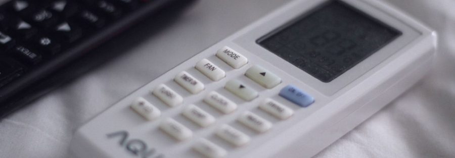 two air conditioner remotes