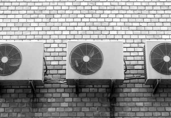 thre ac units on a wall